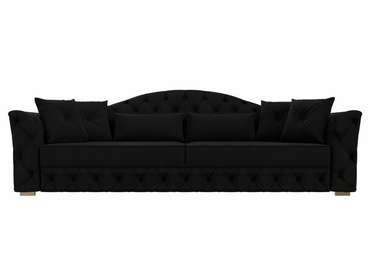 Прямой диван-кровать Артис черного цвета