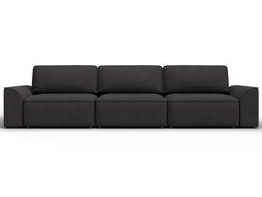 Диван-кровать Лига-048 Лонг темно-коричневого цвета (замша)