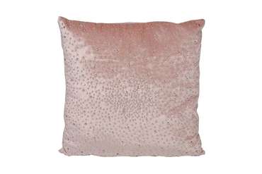 Подушка с бусинками светло-розового цвета
