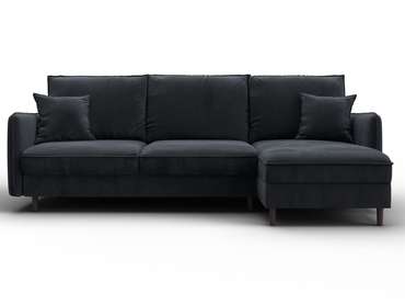 Угловой диван-кровать Лига-064 темно-серого цвета