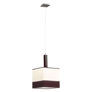 Подвесной светильник Paja с бежево-коричневым плафоном