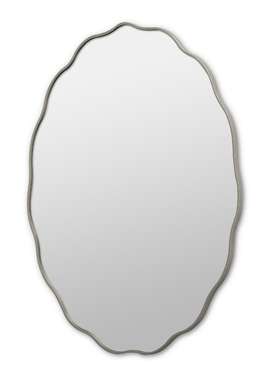 Настенное зеркало Fancy Oval 60х80 серебряного цвета
