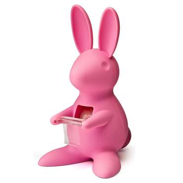 Диспенсер для скотча настольный bunny розовый