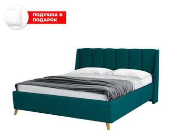 Кровать Skordia 160х200 темно-зеленого цвета с подъемным механизмом