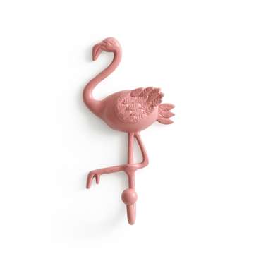 Вешалка с крючком в виде розового фламинго Malou розового цвета