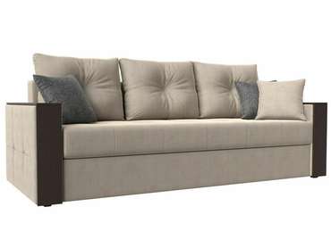 Прямой диван-кровать Валенсия бежевого цвета