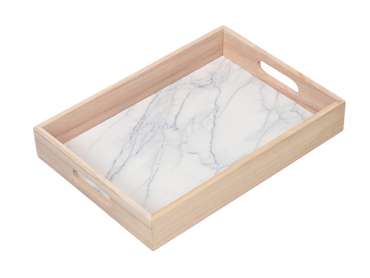 Поднос Marble бело-бежевого цвета