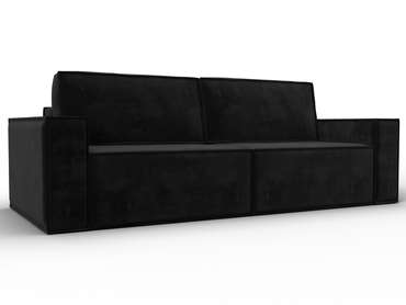 Прямой диван-кровать Куба черного цвета