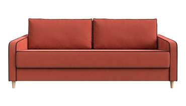 Прямой диван-кровать Варшава кораллового цвета