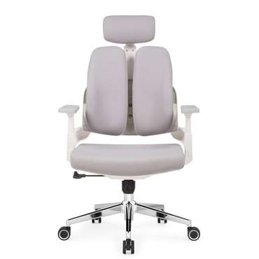 Офисное кресло Hiba серо-белого цвета