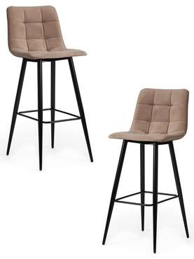 Комплект из двух барных стульев Chilly бежевого цвета