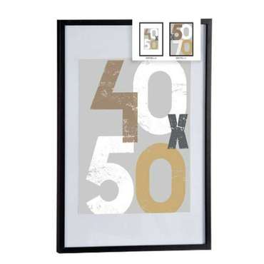 Настенные рамки Чёрный Пластик Деревянный MDF 52,5 x 2,5 x 72,5 cm (6 штук)