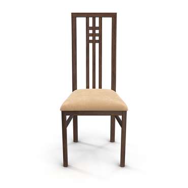Деревянный стул Palermo U коричнево-бежевого цвета
