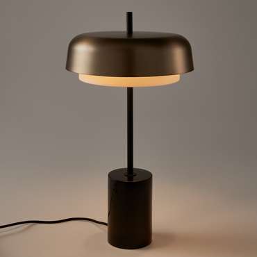 Настольная лампа Clepsos черно-коричневого цвета