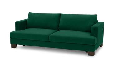 Прямой диван-кровать Марсель изумрудного цвета