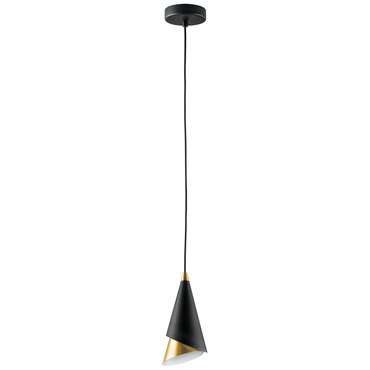 Подвесной светильник Cone черно-золотого цвета