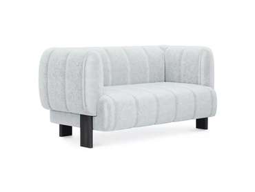 Диван Cassis М светло-голубого цвета с черными ножками  