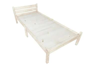 Кровать Классика Компакт сосновая со сплошным основанием 90х190 бежевого цвета