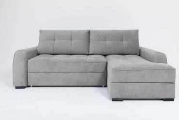 Угловой диван-кровать Soft II серого цвета (правый)