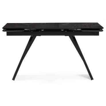 Раздвижной обеденный стол Хорсборо 140х80 черного цвета