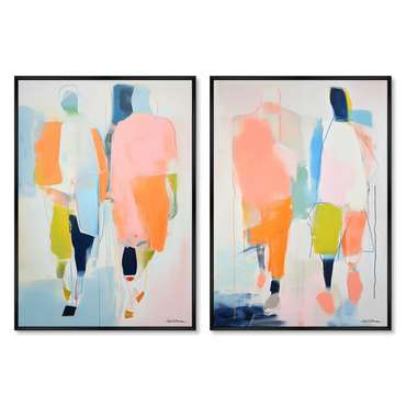 Набор из двух репродукций картин Passers-by, 2024г.