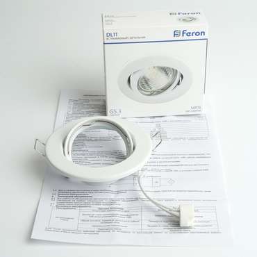 Светильник встраиваемый Feron DL11 48465 50W G5.3 белый
