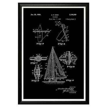 Арт-постер Патент на парусную лодку 1938