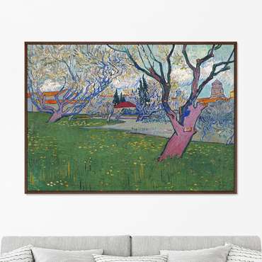 Репродукция картины View of Arles with Trees in Blossom 1889 г.