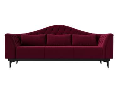 Прямой диван-кровать Флорида бордового цвета