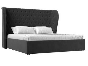 Кровать Далия 200х200 с подъемным механизмом серого цвета