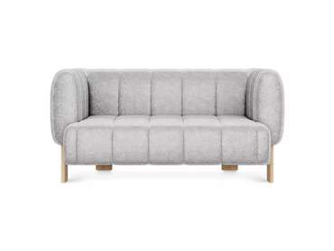 Диван Cassis М светло-серого цвета с бежевыми ножками