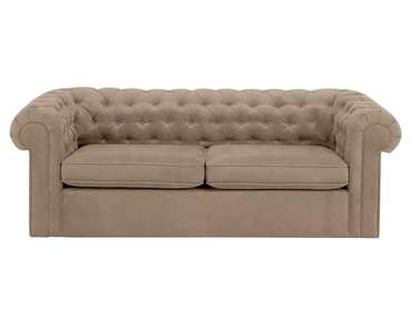 Диван Chesterfield коричнево-серого цвета