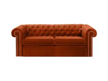 Диван-кровать Chesterfield терракотового цвета