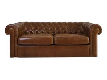 Диван Chesterfield с обивкой из натуральной кожи