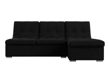Угловой диван-кровать Релакс черного цвета угол правый