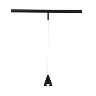 Магнитный трековый светильник Черный LED 1*5W 3000K Lm Ra&gt;90 40° IP20 D80xH98 24V SUPER5
