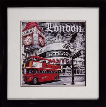 Постер с паспарту в раме "London Portobello"
