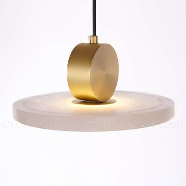 Подвесной светильник Cloyd PILAT-C P1 / ?25 см - алебастр - латунь