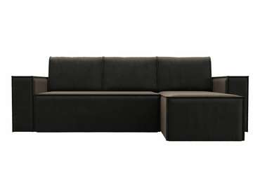 Угловой диван-кровать Куба коричневого цвета правый угол