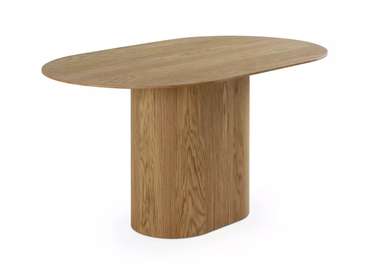 Стол обеденный овальный Mono 140 бежевого цвета