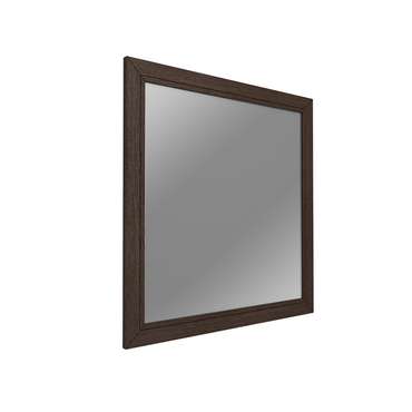 Настенное зеркало Линии 80х80 темно-коричневого цвета