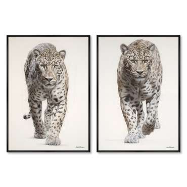 Набор из двух репродукций картин Leopards, 2024г.
