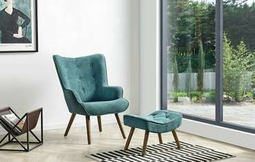 Кресло Hygge темно-бирюзового цвета