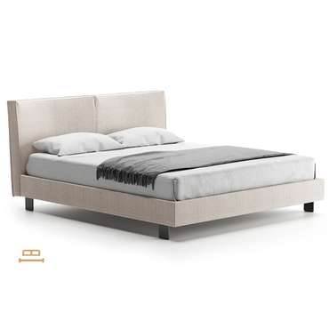 Кровать Lia 160х200 бежевого цвета без подъемного механизма