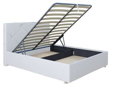 Кровать Моранж 160х200 белого цвета с подъемным механизмом