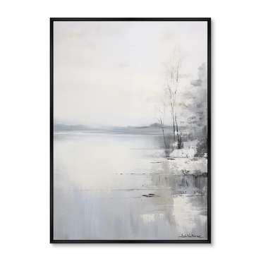 Репродукция картины Landscape collection, Winter lake, No 2, 2024г.