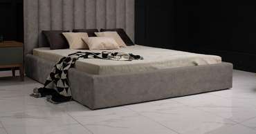 Кровать с подъемным механизмом Kelly 160х200 темно-серого цвета