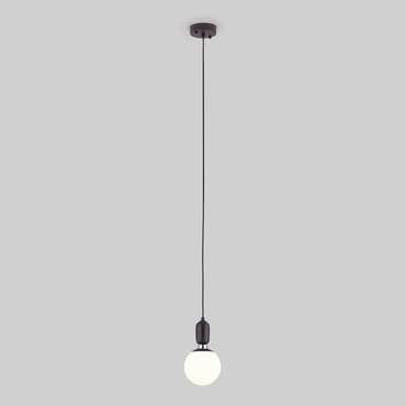 Подвесной светильник Bubble черного цвета со стеклянным плафоном 