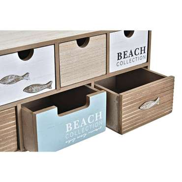 Шкатулка 40 x 16 x 19 cm Деревянный Коричневый бирюзовый