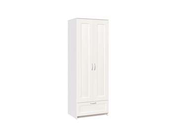 Шкаф Сириус двухдверный белого цвета с выдвижным ящиком